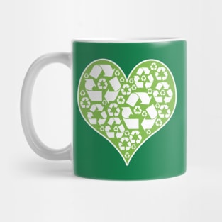 Green Heart Recycle Mug